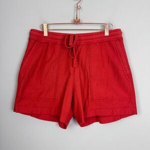 SUNDANCE | Light Red Casual Drawstring Waist Pull On Shorts Women’s Size Small